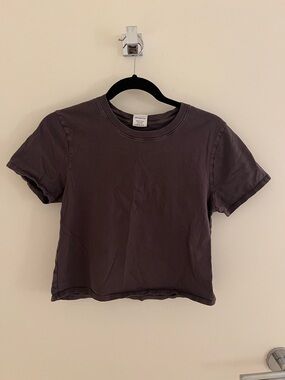 Outdoor Voices Brown Cropped T-Shirt